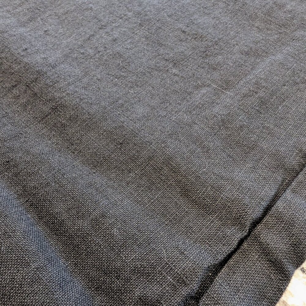 THE WHITE CO. 100% Linen Pants 14 Black Cotton Side Stripe Drawstring Pockets - Picture 2 of 6